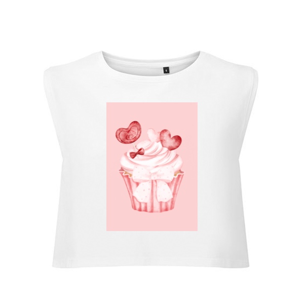 Tričko s potiskem Cute cupcake dáma