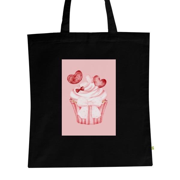 BIO plátěná taška s potiskem Cute cupcake taška