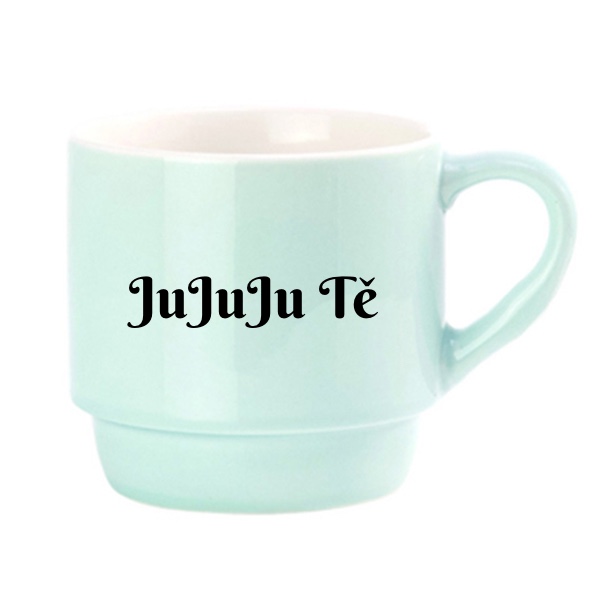 Stohovatelný porcelánový hrnek s potiskem JuJuJu Tě log