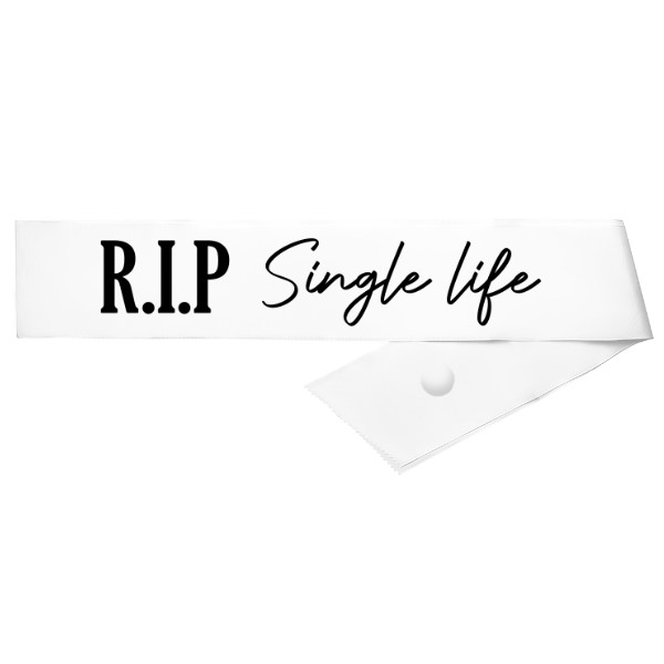 Šerpa s potiskem RIP Single life